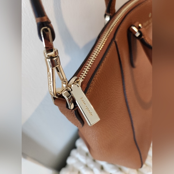 Medium sized, Pebble leather,Kate Spade Caramel Satchel - Picture 9 of 10